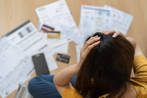 Know your options: image of an overwhelmed woman facing too many options.